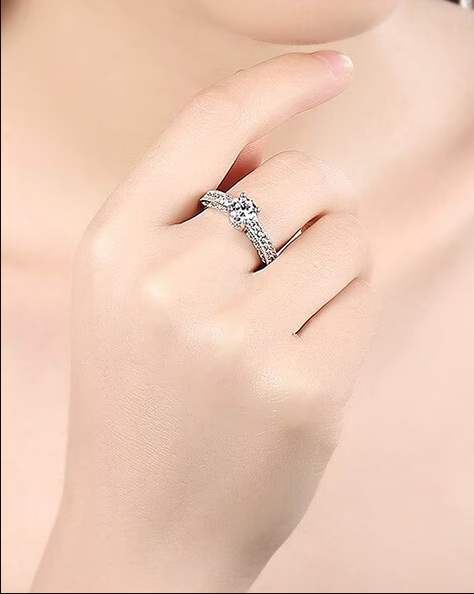 Stone-Studded Band Ring
