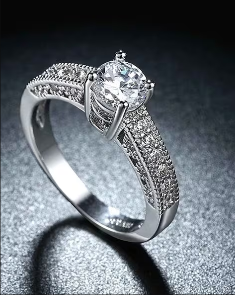 Stone-Studded Band Ring