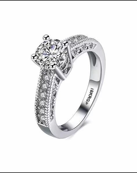 Stone-Studded Band Ring